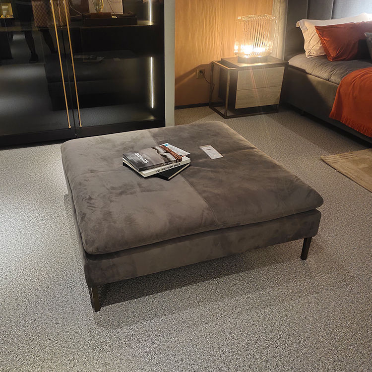Modern Hotel Room Metal Furniture Bed End Tech Cloth Fabric Bed Ottoman End Bench Stool