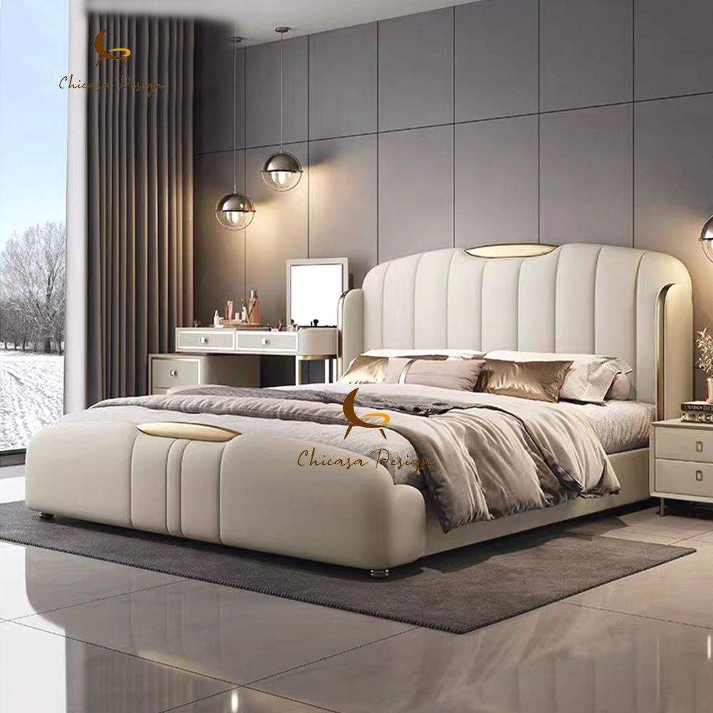 Factory Direct Sale Bunk Luxury Bed Retro Style King Size Bedroom Furniture Set Luxury Bed